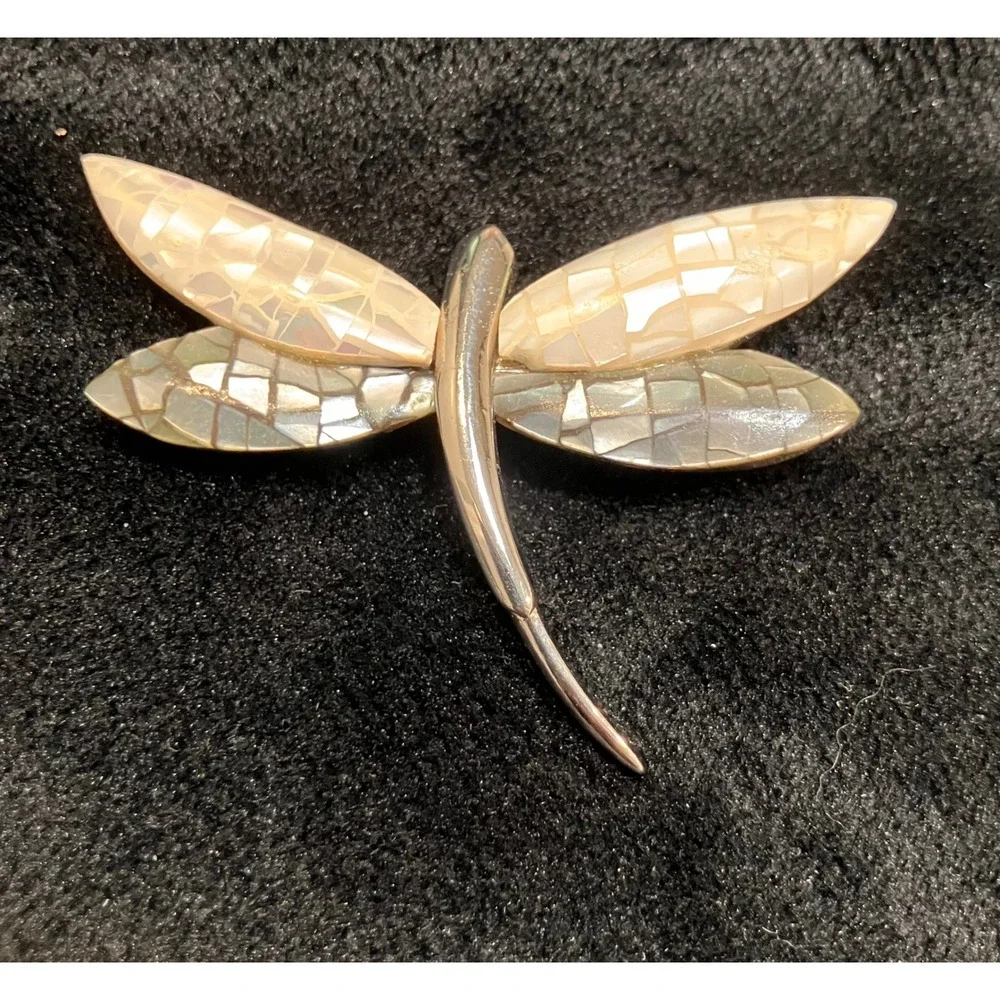 Dragonfly Brooch Pin Lot Women Multicolor Enamel Mother of Pearl